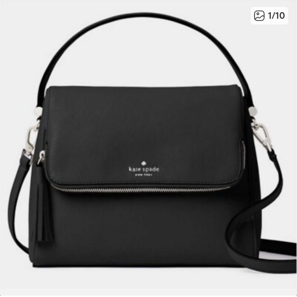 Kate Spade Chester Streer Miri Black Pebbled Crossbody Bag